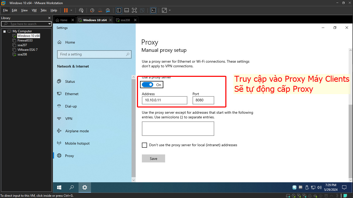 Thiết lập Proxy trên Windows Server cho máy Clients